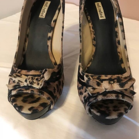 Not Rated Leopard Print heels - Picture 1 of 4
